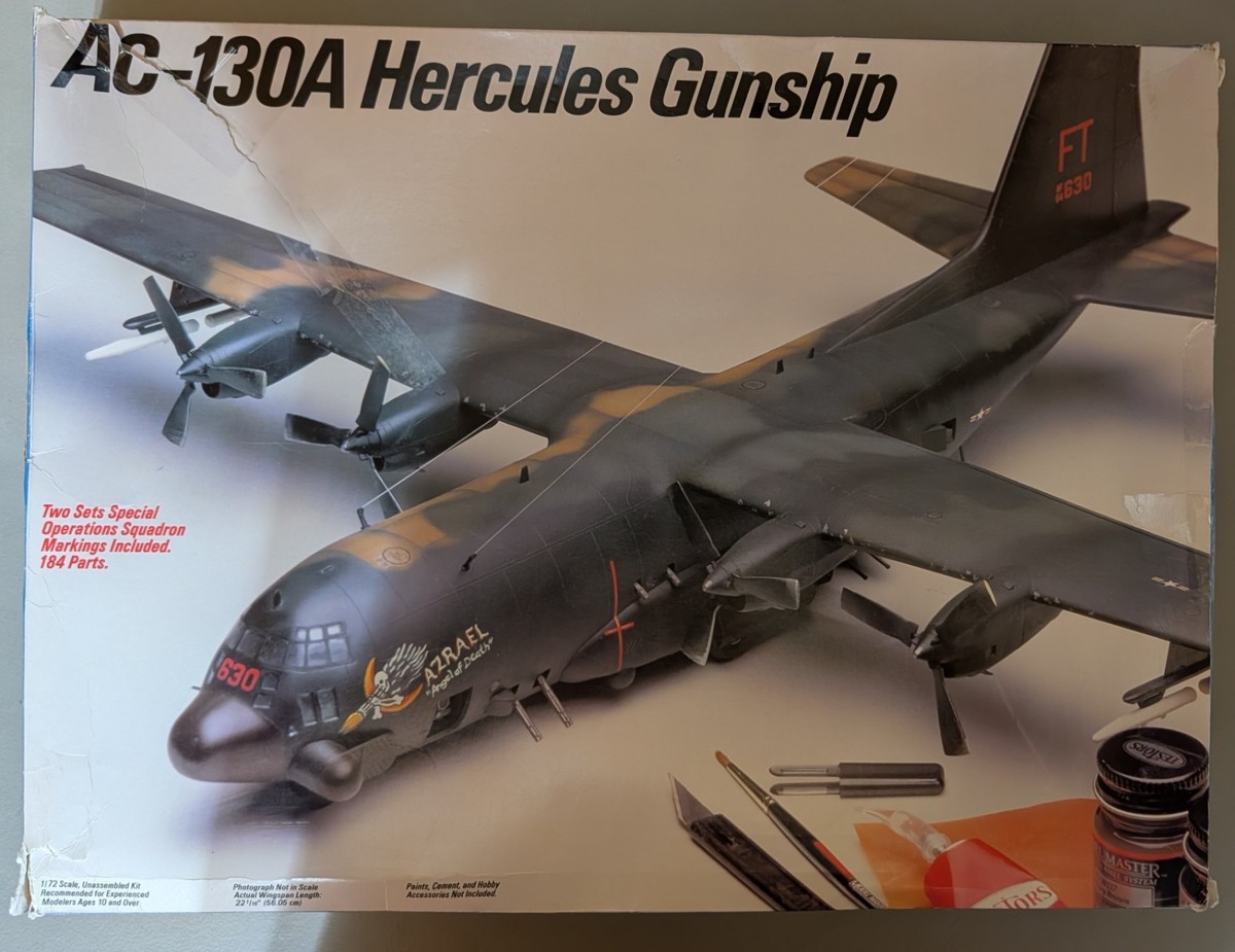 航空機・ヘリコプター TAMIYA LOCKHEED AC-130A HERCULES GUNSHIP Lockheed AC-130A Hercules Gunship 1/72 Scale Model Kit, Parts Only