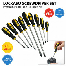 Heavy Duty 9PC Screwdriver Magnetic Set Comfort Grip Philips Flat Slotted Tool.