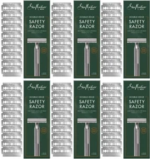 Shea Moisture Men, Double Edge Safety Razor with 10 Refill Double Edge Razor Bla