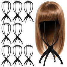 9 Pcs Wig Stand, Portable Wig Holder Wig Head Stand for Women Multiple Wigs