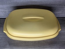 Tupperware Harvest Gold Vintage 1980s Oval 3-Piece Vegetable/Rice STEAMER