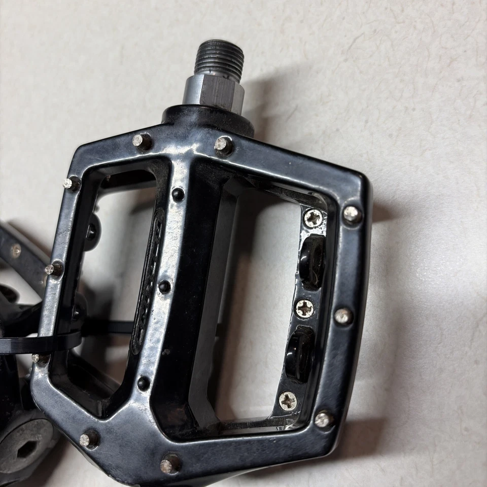 Vintage Redline LU-313 Alloy Platform Pedals 9/16" Black MTB BMX 90's - Image 3 of 4