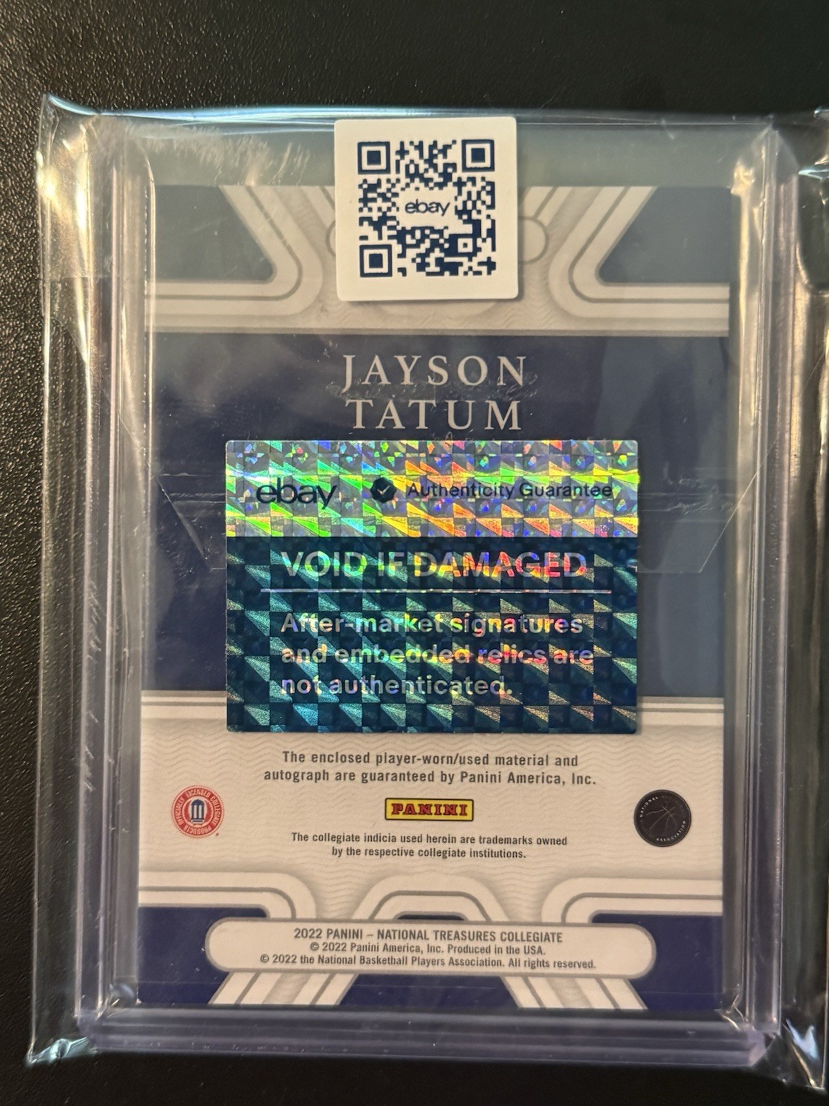 2022-23 National Treasures Legacy JAYSON TATUM JERSEY AUTO Fit Patch 5/5 view 2