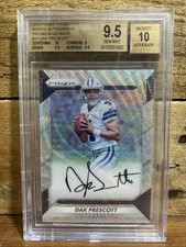 2016 Panini Prizm - Rookie Autograph Dak Prescott #RA-DPS Blue Wave Prizm...