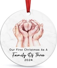 Our First Christmas As a Family of 3 Ornament 2024