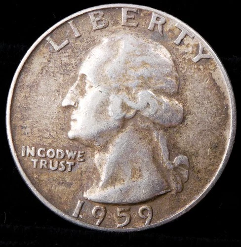 1959 D Washington Quarter 90% Silver Choice BU US Coin