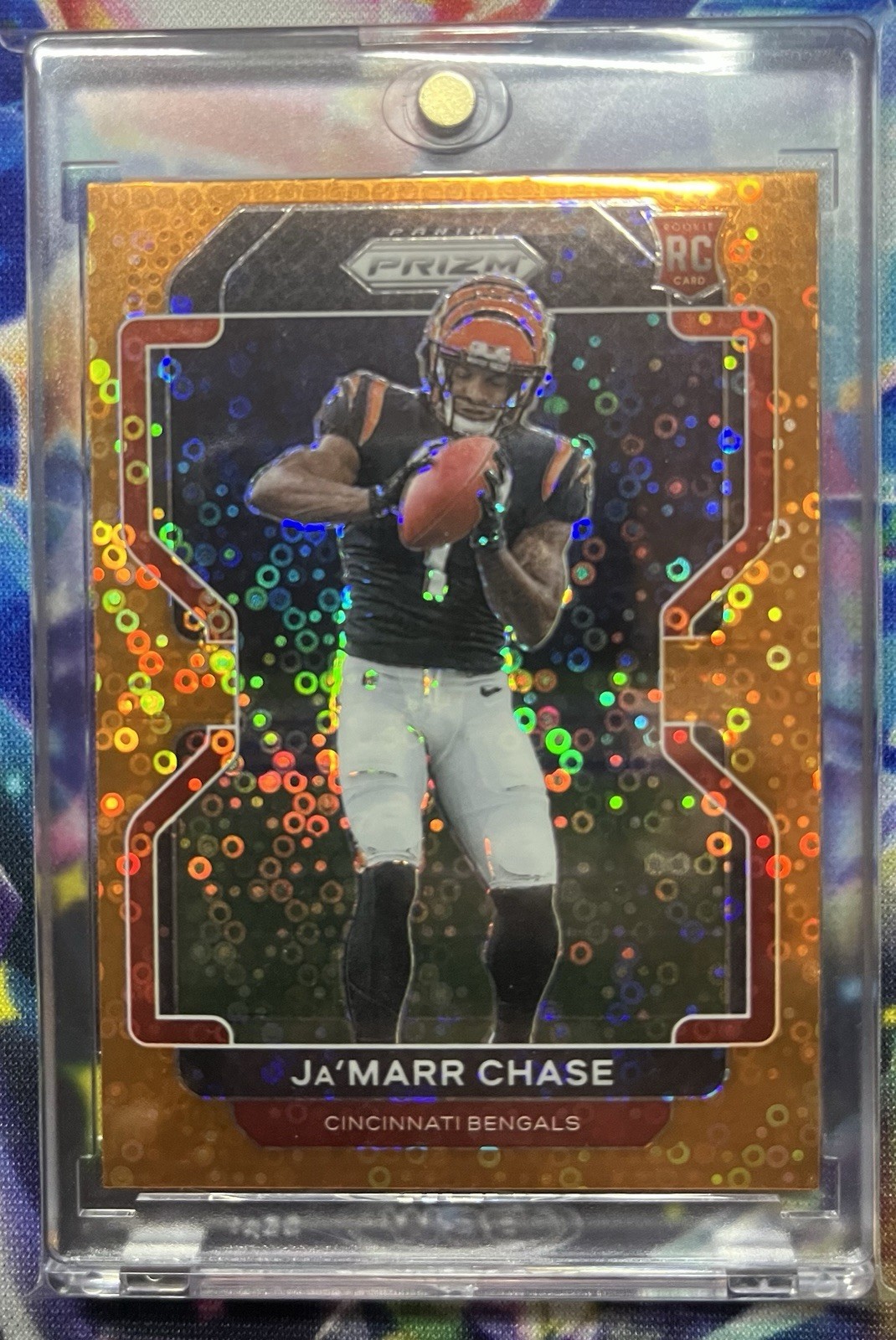 2021 Panini Prizm - Rookie Ja'Marr Chase #337 Orange Disco Prizm (RC)