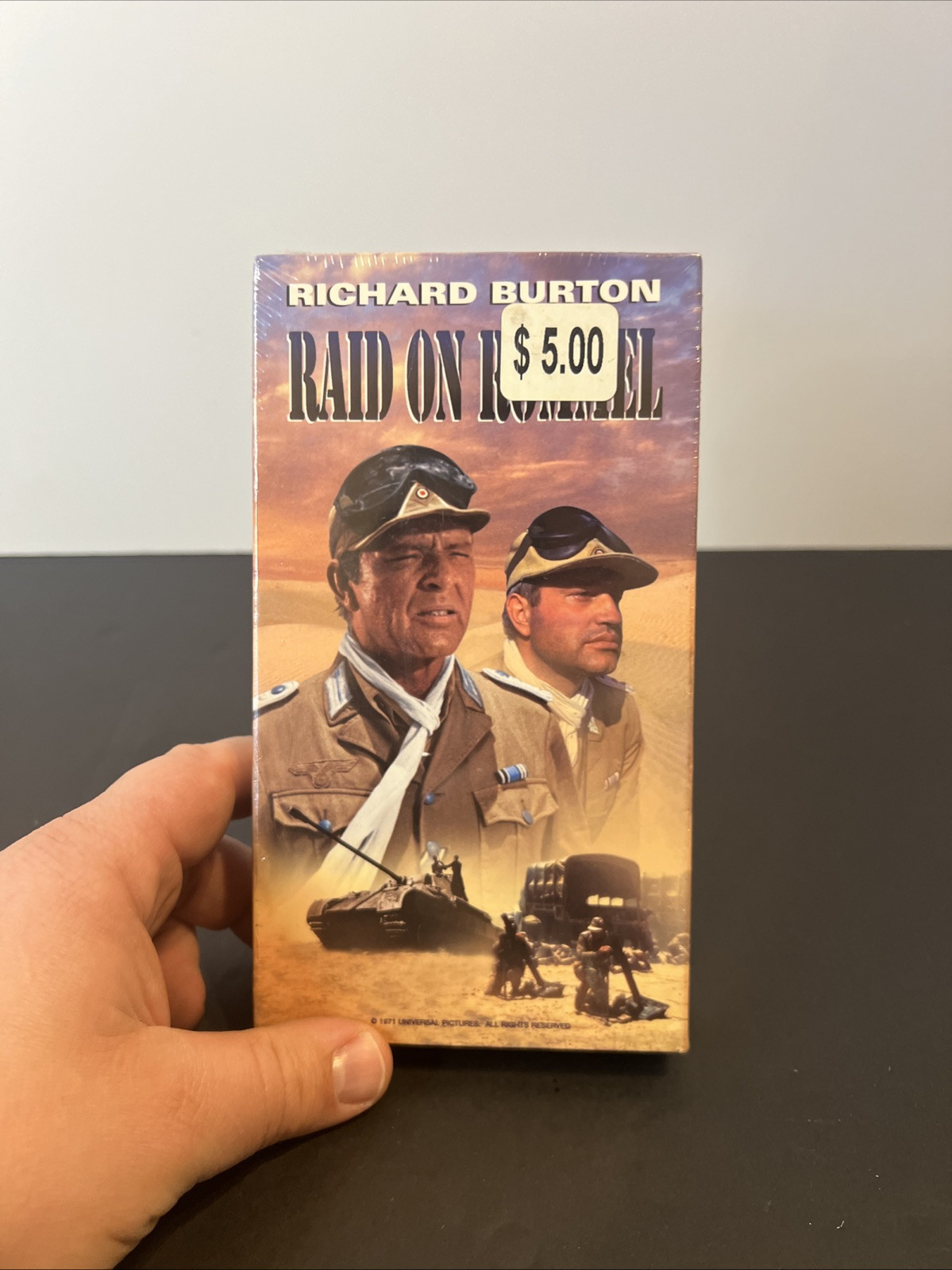 VHS Raid On Rommel 1971 Richard Burton Classic Movie Sealed New