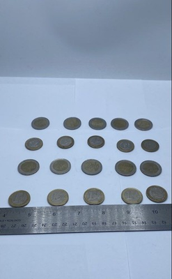 #ad Euro Coin Lot 1 amp; 2 Mixed Countries 20 Coins Circulated 160.0g $39.99