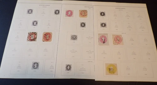 US Stamp Collection-Cut squares and BOB on 18 album pages(J103)