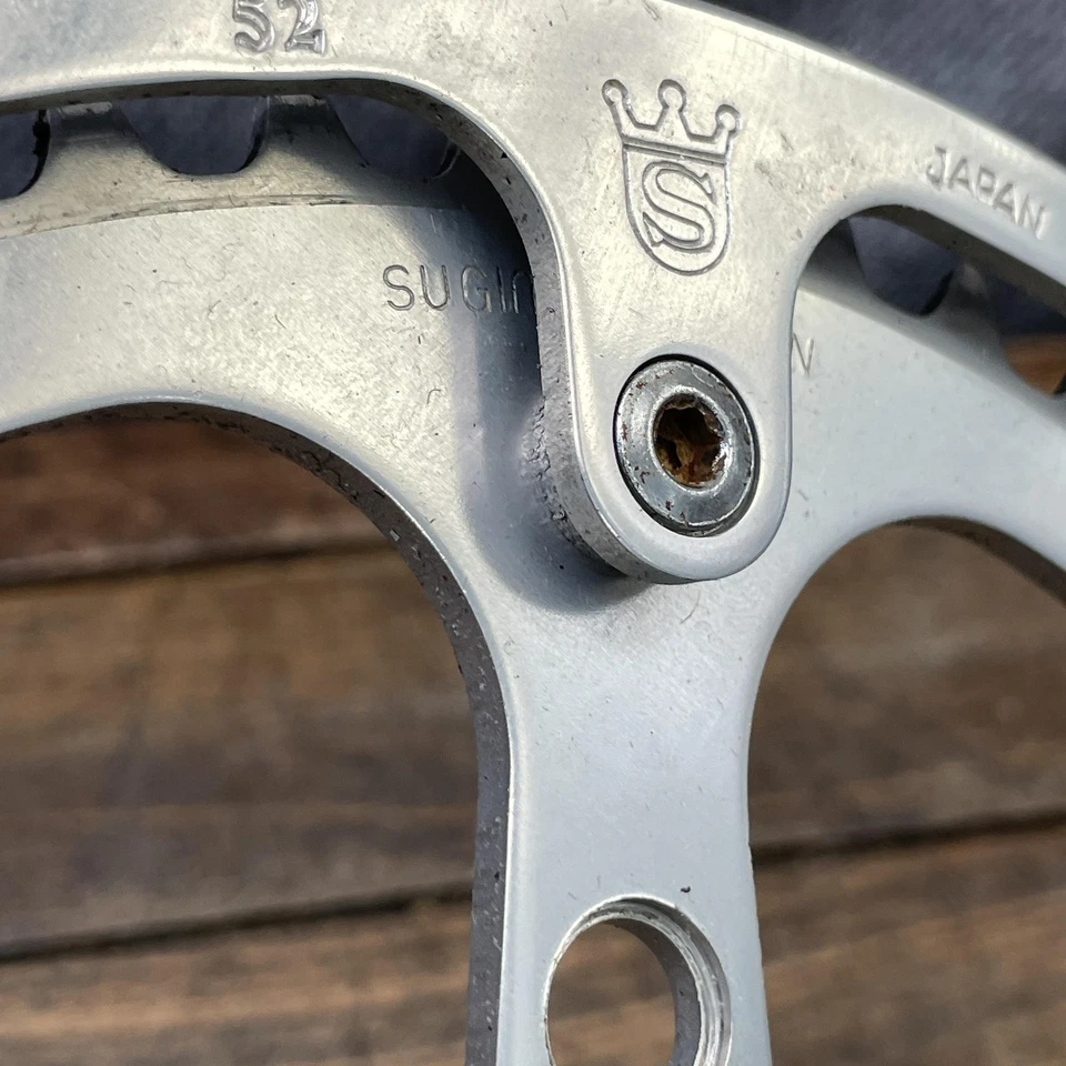 Vintage Sugino 52T Chainring Chainguard 110 BCD 5-Bolt Made In Japan Guard - Image 3 of 4