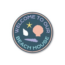 Beach House Shells Sign, Beach House Welcome Sign, Beach Seashells Metal Sign