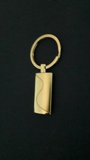 Schlüsselanhänger Welle, silberfarben, Metall matt/ glänzend