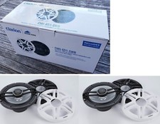 Clarion CMS-651-SWB Marine 6.5" 2-Way Speakers 60w Pair w/ Black White Grilles