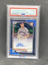 PSA 9 2024 Bowman Chrome Jake Bloss 1st True Blue Refractor Auto /150 Blue Jays