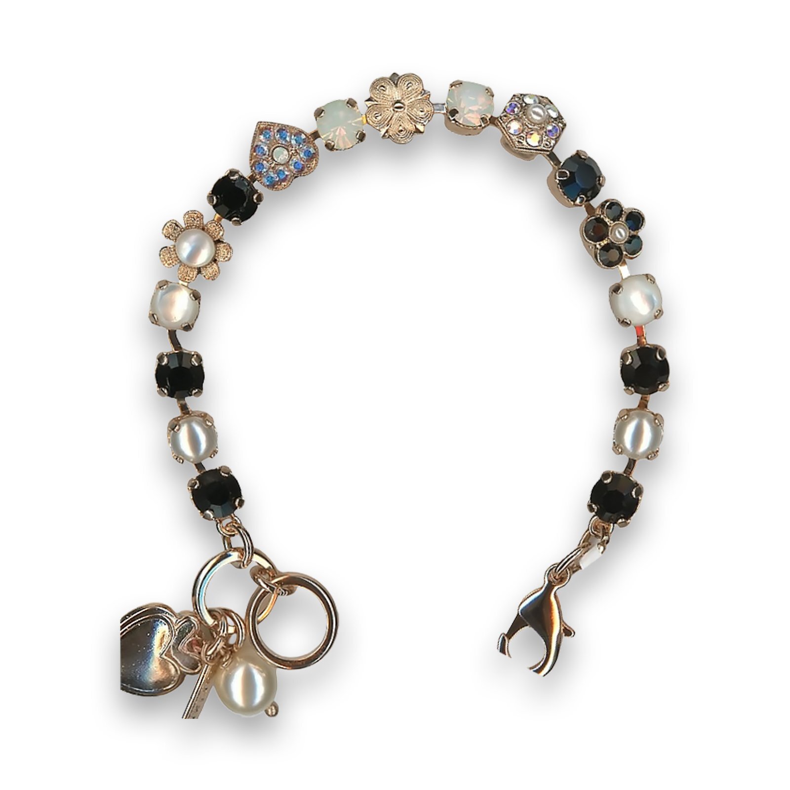 Mariana Nirvana Pearl & Jet Swarovski Crystal Bracelet  -image