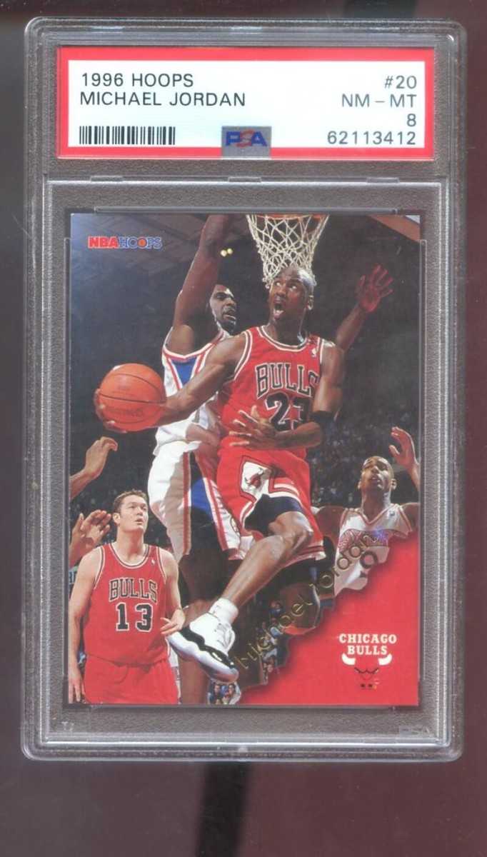 1996-97 Hoops #20 Michael Jordan PSA 8 Graded Basketball