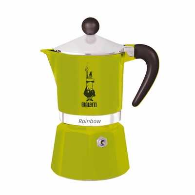 Bialetti Espresso Maker Rainbow 1 Cup Espresso Pot Aluminium Green 60 ml