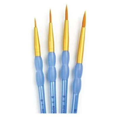 Royal & Langnickel Crafter's Choice Golden Taklon Rundbürsten-Set - 4-teilig