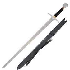 Medieval Renaissance Tewkesbury Hand And A Half 440 Stainless Sword w/ Sheath