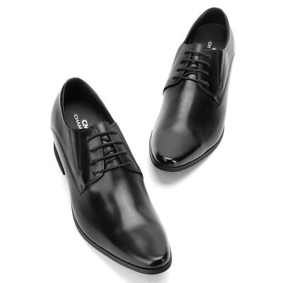 US10 CHAMARIPA Elevator Shoes men Black Oxford Shoes height increase 8cm/3.15” US10 CHAMARIPA black 3.15 main image 4