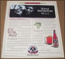 1994 Samuel Adams Boston Lager Print Ad 10" x 12" Beer Advertisement Part 2 VTG
