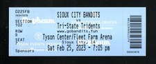Sioux City Bandits--2023 Ticket vs Tri-State Tridents--National Arena League