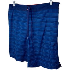 OP Swim Trunks Board Shorts Size Large 36 38 Blue Striped EUC
