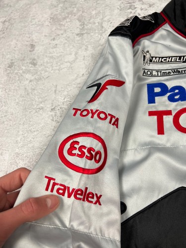 Vintage Toyota Panasonic Black Racing Jacket Size S - Picture 10 of 21