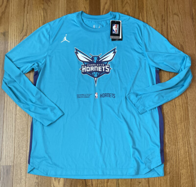 Men's Charlotte Hornets Nike Jordan Pre-Game Shooting Long Sleeve Shirt XL