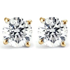 1/4 - 2 Ct T.W. Natural Diamond Studs in 14k White or Yellow Gold