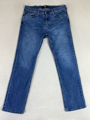 Hollister Jeans Men's 31x30 Straight Blue Denim Epic Flex Casual Stretch