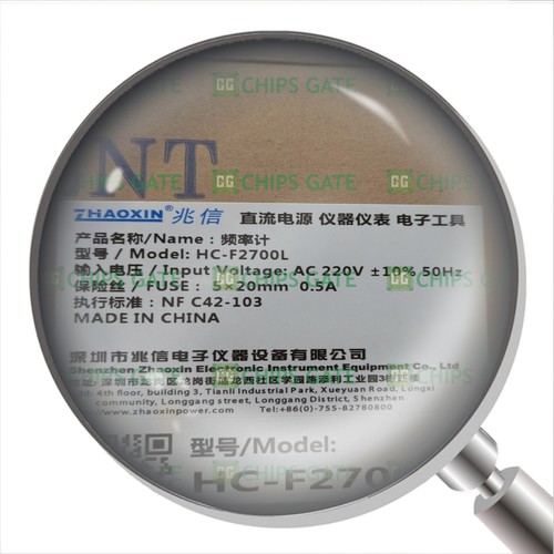 1PCS NEW ZHAOXIN HC-F2700L FREQUENCY COUNTER 10HZ TO 2700MHZ 2.7G CB1M 220V - Picture 2 of 3