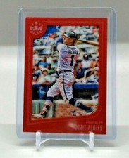2019 Diamond Kings Ozzie Albies Red Frame Parallel #81 Braves