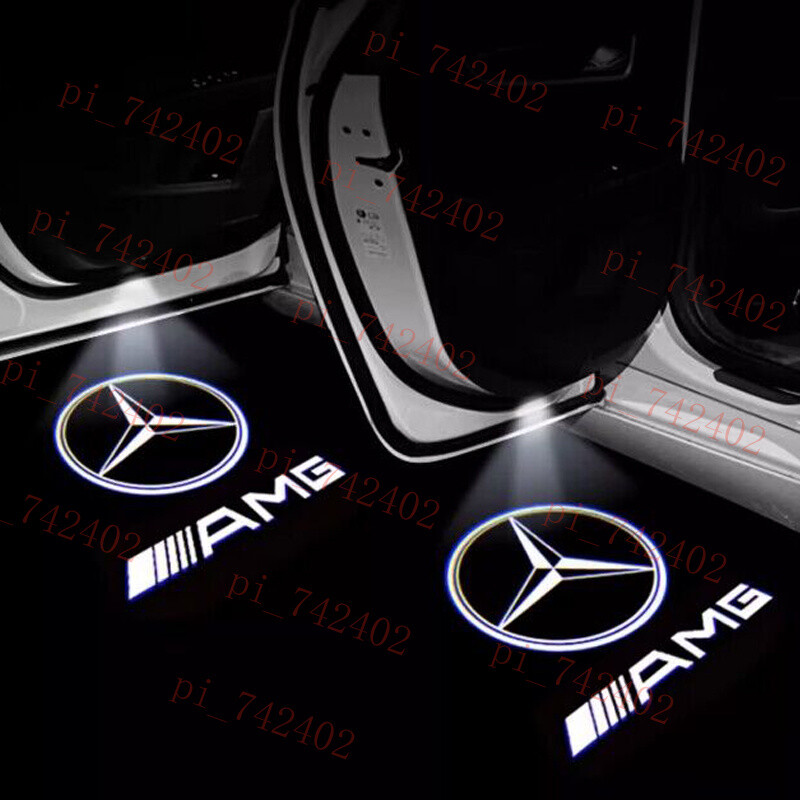 2pcs HD For MB A/B/C/E/GLC/GLE/GLS AMG Car Door Ghost Shadow Projector Lights