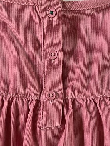 MINI BODEN GIRLS PINK CORDUROY DRESS SIZE 6/7 Floral Lining Short Sleeve - Picture 10 of 12