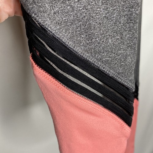 Justice Sports Colorblock Gymnast Leggings Size 7 Gray and Peach - Picture 7 of 9
