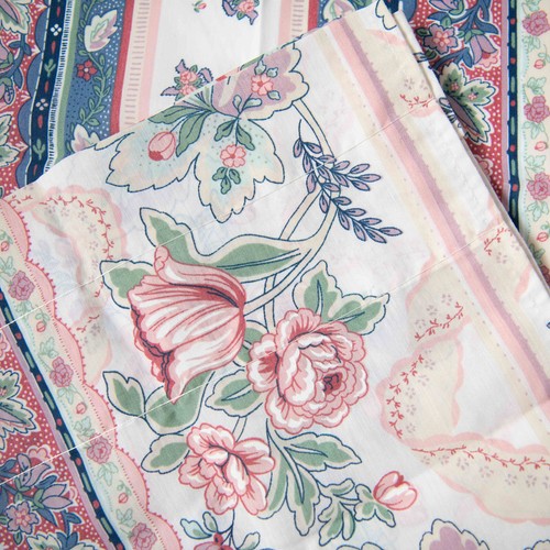 Set of 2 Vintage Floral Cottagecore Farmhouse Curtain Panels 64" Long - Picture 5 of 6