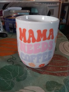 White Coffee Mugs With Decals !amazing Needs Coffee And Flowers Great Gift