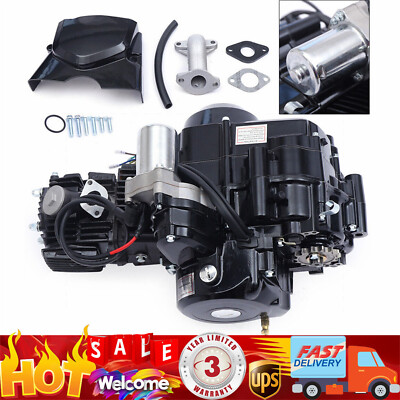 125cc 4stroke ATV Engine Motor Semi-Auto w/Reverse Electric Start Fit GO Karts!