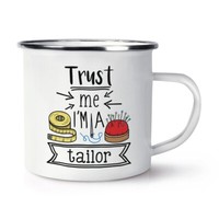 Trust Me I'm A Schneider Emaille Becher Tasse Lustiger Witz Favorit Best Toll