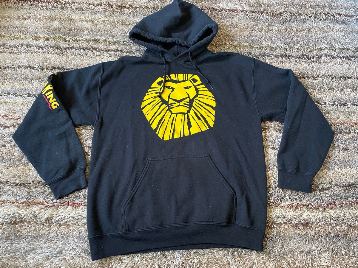 Disney The Lion King Sweatshirt Mens Medium Black Hoodie Long