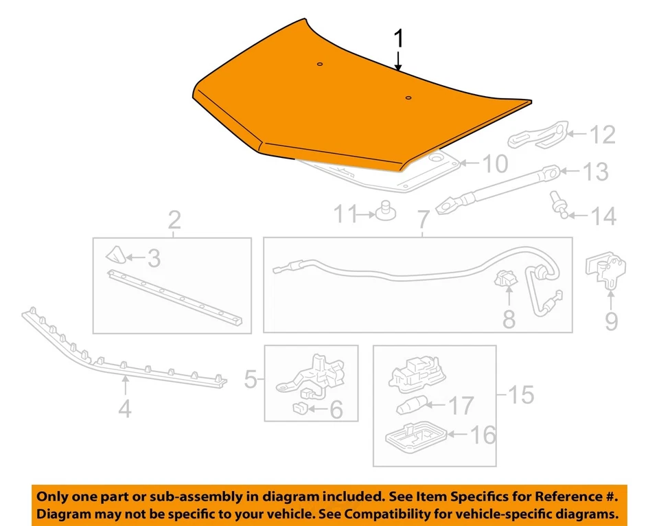 Used Hood fits: 2010 Acura Mdx  Grade A Foto 3 de 4