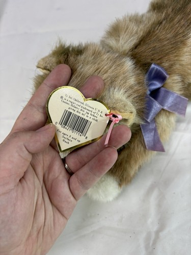 ORIGINAL TAG Vintage 1990 TY Patches 21" Kitty Cat Stuffed Plush Blue Ribbon - Picture 4 of 11