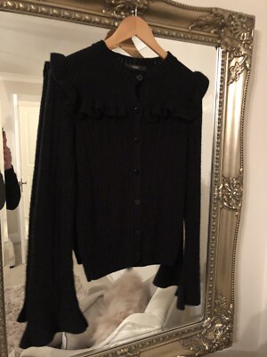 frill sleeve cardigan
