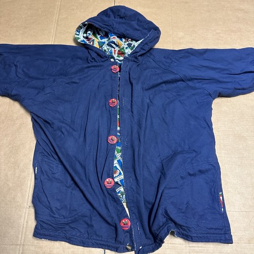 Bonzo Bonz New Zealand Hoodie Jacket REVERSIBLE Maori Bonz Print Button Cotton L - Picture 6 of 7
