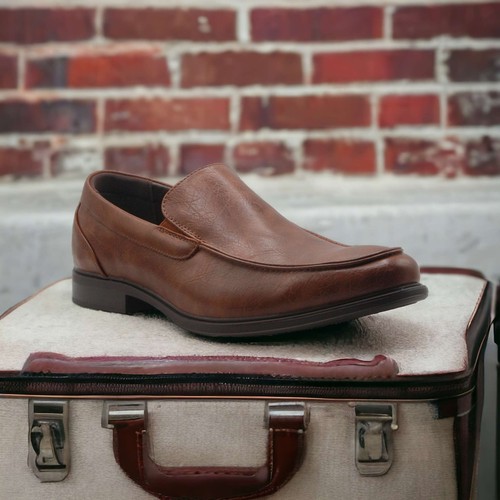 Nuevos mocasines de vestir clásicos para hombre punta redonda sin cordones, zapatos de vestir, negros, marrones - Imagen 9 de 12