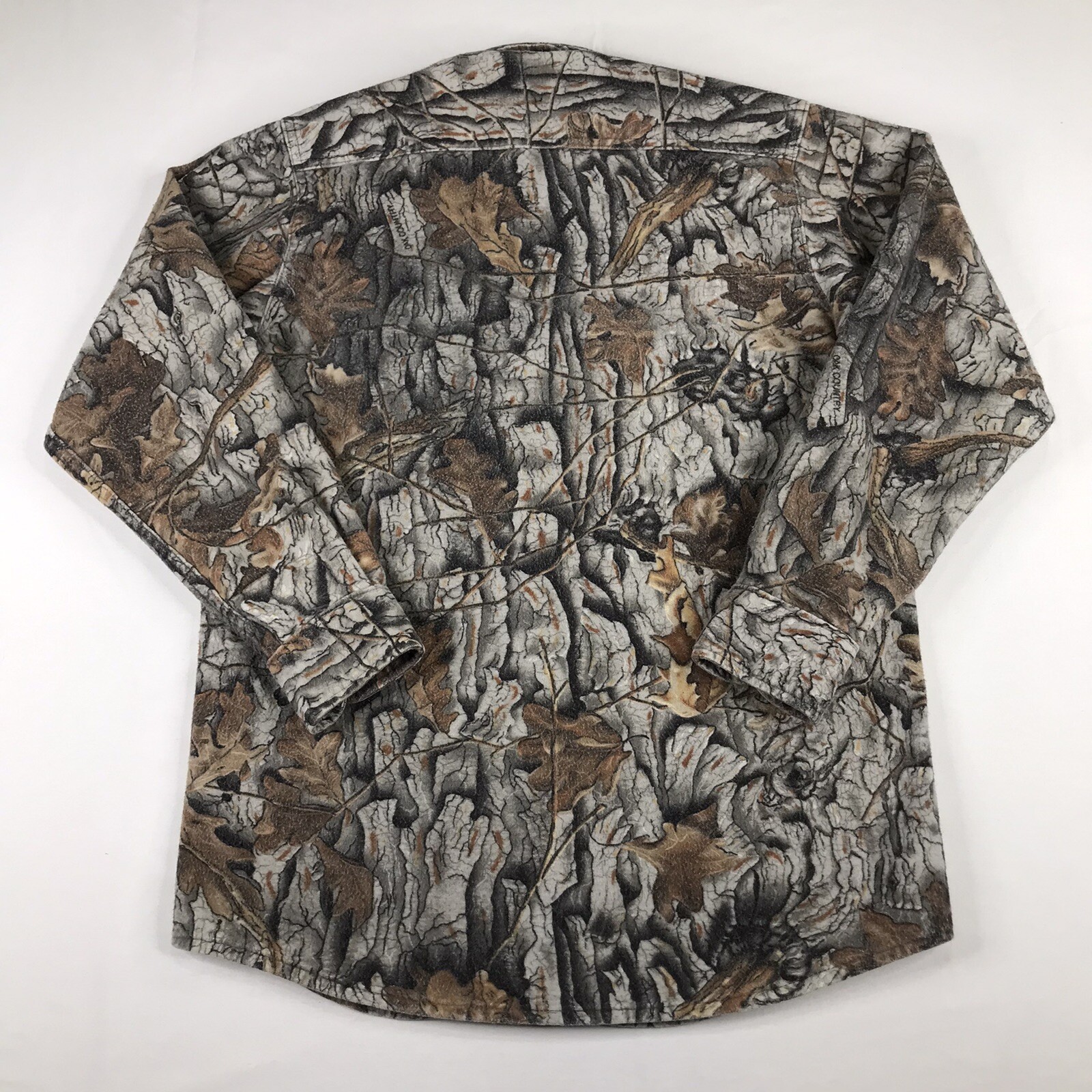 Vtg Cabelas Mens Camo Flannel Shirt Sz SMALLREG Oak … Gem