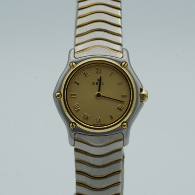 EBEL CLASSIC WAVE DAMEN UHR STAHL/750 GOLD 22MM TOP ZUSTAND