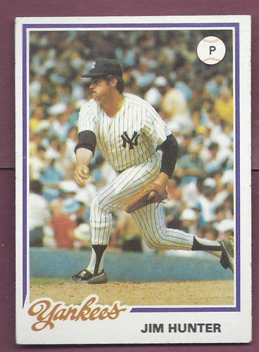 LOT OF THREE 1978 TOPPS BURGER KING YANKEES #7 JIM HUNTER HOF .99 SHIP U300 - Picture 4 of 5